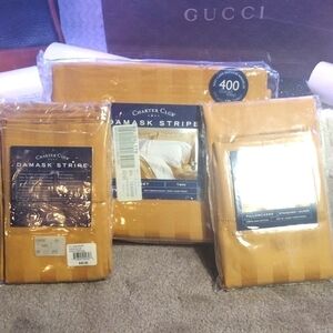 𝅺charter club home Damascus stripe 400 thread count lot
